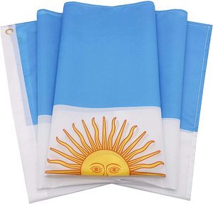 Bandera de <span class=keywords><strong>Argentina</strong></span>, disponible, 3x5 pies, 90x150cm, AR, 1 unidad - Product Image 1