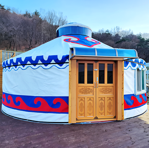 Yurta Casa 6m Yurtas <span class=keywords><strong>Mongola</strong></span> Lona Tela Yurta Invierno Lujo Madera Yurtas - Product Image 1