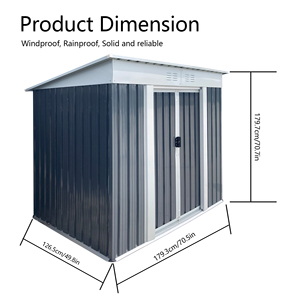 Caseta de <span class=keywords><strong>Almacenamiento</strong></span> <span class=keywords><strong>Exterior</strong></span> Resistente a la Intemperie de 6*4 Pies para Uso en Todas las Estaciones y Protección de Equipos de Jardín - Product Image 5