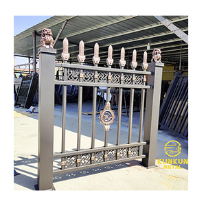 Chất lượng cao chống leo lên nhôm an ninh hàng rào thiết kế hiện đại cho biệt thự ngoài trời lan can nhà máy bán buôn 3D mô hình dịch vụ - Product Image 2