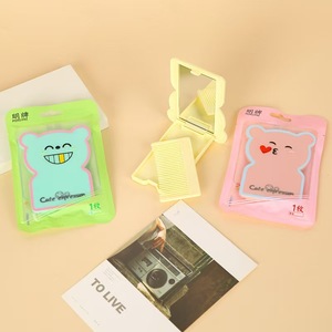 Mingpai Handheld <b>Makeup</b> <b>Mirror</b> Random Color Silver Lens Handle <b>Mirror</b> For Beauty Salon Cosmetic Use - Product Image 3