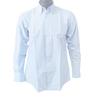 Camicie eleganti ricamate alla moda a maniche lunghe business casual Polo <span class=keywords><strong>oxford</strong></span> camicie da uomo in <span class=keywords><strong>slim</strong></span> <span class=keywords><strong>fit</strong></span> blu - Product Image 4