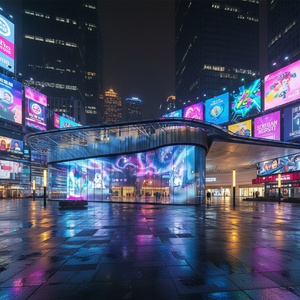 Pantalla LED Transparente Flexible para Interiores, Venta al por Mayor de Fábrica, P3 P6 P6.25 3D a Todo Color, Película Autoadhesiva para <span class=keywords><strong>Centros</strong></span> <span class=keywords><strong>Comerciales</strong></span> - Product Image 3