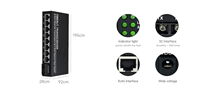 Convertisseur de média fibre optique Plug-and-play Inficomo RD-GE108 1X1000Base-Fx 8X10/100/1000Base-Tx SM 10-80km SC Alimentation DC+5V FTTH