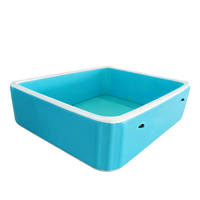 Piscine gonflable rectangulaire en PVC de haute qualité OEM, durable, pour enfants, design géant Drop Stitch, portable et étanche