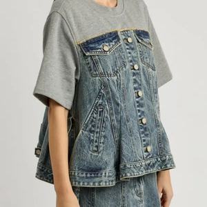 เสื้อฮู้ดผู้หญิงแบบเรียบง่ายสำหรับฤดูร้อน คอกลม ทรงหลวม พิมพ์ลาย แขนสั้น แมทช์ได้กับทุกชุด - Product Image 5