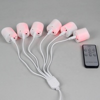 Lot de 6 fausses bougies votives blanches à piles, bougies chauffe-plat rechargeables sans flamme USB, bougies à LED avec minuterie