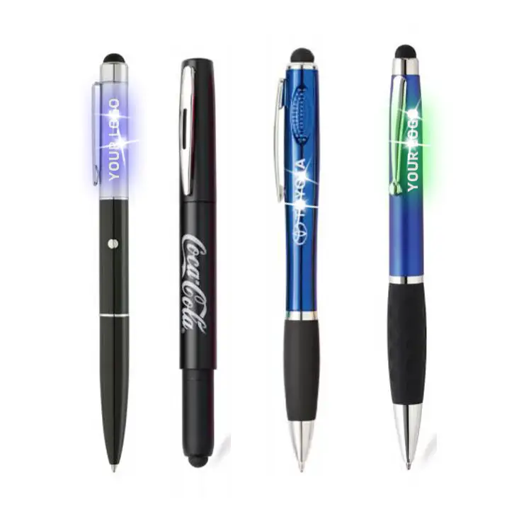 2023 Newest Design Top Quality Promotion Pen led Light Custom Logo Multi Function Pen With Light