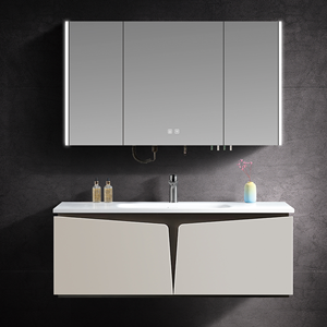 Luxury Single <strong>Basin</strong> Vanity Sink PVC <strong>Storage</strong> <strong>Bathroom</strong> Cabinet With Countertop Hand Wash <strong>Basin</strong> Sink - Product Image 2