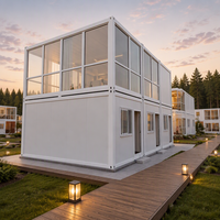 Maison conteneur préfabriquée en acier à assemblage rapide et empilable, 20 pieds, 40 pieds, bureau préfabriqué, dortoir pour travailleurs, magasins, étanche et résistant au vent