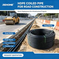 Pipa Gulung HDPE Hitam PE100 PN10 25mm 32mm Langsung dari Pabrik, Pipa Irigasi Polietilena untuk Sistem Air Rumah Kaca
