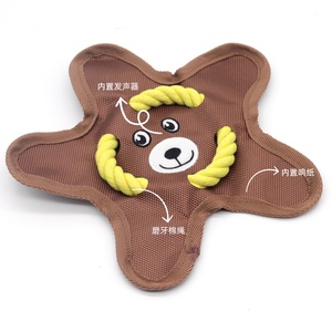 Disco Volador para Perros en Forma de Estrella de Tela Oxford, Resistente a Mordeduras con Función de Sonido y Cuerda Gruesa - Product Image 4