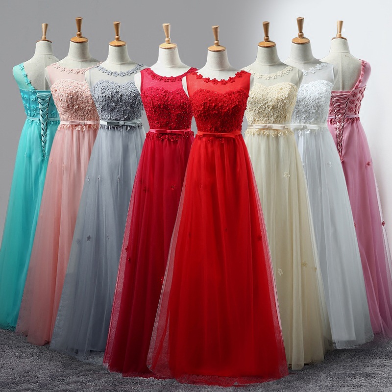 his and hers bridesmaid dresses Light Pink Satin Beading Illusion Neckline Mermaid Bridesmaid Dresses, –  AlineBridal