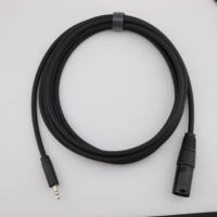 Câble audio XLR mâle jack stéréo DC3.5mm haut de gamme vers XLR pour micro, faible bruit, gaine noire, longueur 5m, application haut-parleur