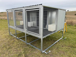 กรงสัตว์เลี้ยงกลางแจ้งเป็นมิตรกับสิ่งแวดล้อมกรงสุนัขทำจากเหล็กกัลวาไนซ์1ถึง<span class=keywords><strong>5</strong></span>อ่าวที่ออกแบบเองหรูหรา - Product Image 3