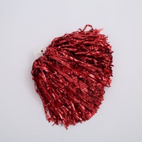 Pompons de cheerleading avec poignée, pompons métalliques en feuille d'aluminium pour les événements sportifs, la danse, l'encouragement d'équipes, les fêtes et les fournitures de fête