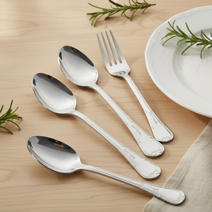 Couteau, fourchette et cuillère à steak en acier inoxydable 304 à motif créatif, pour hôtels étoilés, restaurants, couverts de table occidentaux et usage domestique - Product Image 1