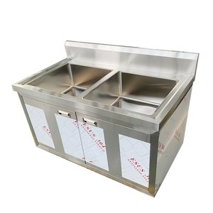 Évier de cuisine en acier inoxydable à cuve unique VCT VCT avec armoire pour utilisation en restauration - Product Image 2