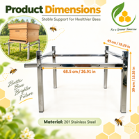 Support de ruche métallique toutes saisons pour extérieur, base de support de ruche, protection contre la pluie et la neige, équipement d'apiculture