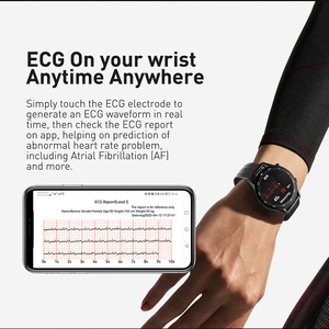 Jstyle 2051E Montre intelligente grand écran Amoled avec ECG PPG Moniteur <span class=keywords><strong>de</strong></span> pression artérielle et <span class=keywords><strong>de</strong></span> fréquence cardiaque Montre intelligente <span class=keywords><strong>de</strong></span> sport étanche IP68 - Product Image 2