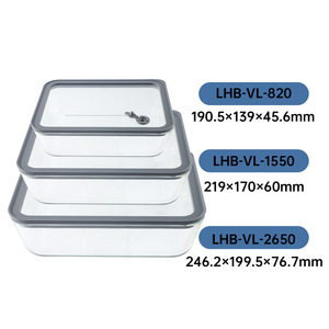 Cao <span class=keywords><strong>Borosilicate</strong></span> thủy tinh trong suốt bảo quản hộp lò vi sóng và tủ lạnh an toàn cho bữa ăn trưa bên thực phẩm lưu trữ nhà bếp sử dụng - Product Image 2