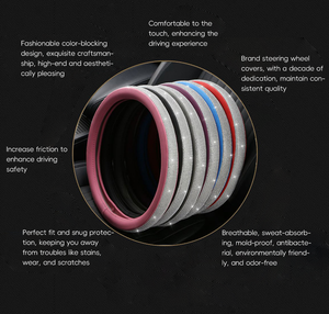 Fundas <span class=keywords><strong>para</strong></span> <span class=keywords><strong>Volante</strong></span> <span class=keywords><strong>de</strong></span> Coche <span class=keywords><strong>de</strong></span> Cuero PU Antideslizantes, Diseño <span class=keywords><strong>de</strong></span> Lujo, Decoración <span class=keywords><strong>de</strong></span> Diamantes Suaves y Universales, 38 CM - Product Image 5