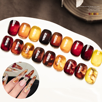 ZRKGEL Professionnel En Gros TPO HEMA Free Gel Polish High Pigment Échantillons Gratuits Gel UV Amber Jelly Gel Polish Kit pour Nail Art