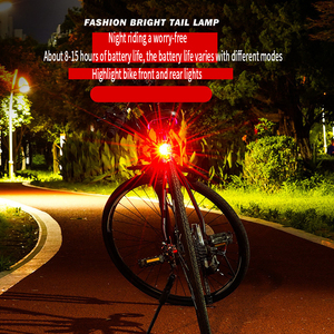Nueva Luz Trasera LED <span class=keywords><strong>para</strong></span> <span class=keywords><strong>Bicicleta</strong></span> de Montaña, Material ABS, Batería Recargable, 120 Lúmenes, Impermeable, Luz de Advertencia Nocturna - Product Image 3