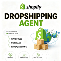 Agent de dropshipping tout-en-un en Chine, service de fulfillment 3PL, sourcing de produits, contrôle qualité, expédition directe, support Shopify