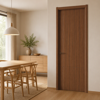 Porte insonorisée en MDF nid d'abeille avec quincaillerie et serrures sur mesure, design minimaliste pour chambre et cuisine
