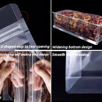 Sacs en plastique pour riz avec poignée, en PE de qualité alimentaire, antistatiques, givrés, à fond carré, avec fermeture éclair, structure PET+AL+PE, pour noix