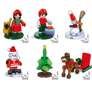 Ensemble de blocs de construction sur le thème de Noël avec des pièces de petite et moyenne taille pour enfants, jouet éducatif à assembler, cadeau de fêtes - Product Image 4