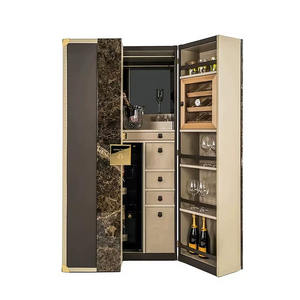 Meuble à <span class=keywords><strong>vin</strong></span> en <span class=keywords><strong>bois</strong></span> massif de luxe italien haut de gamme, design de rangement et de présentation pour salon - Product Image 1