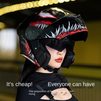 Casque de moto intégral certifié 3C/DOT en ABS pour homme, style Venom, thermique, rabattable, toutes saisons, avec visière transparente