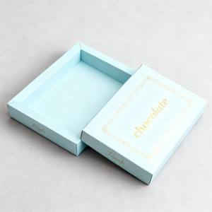 Kotak Cokelat Kustom <span class=keywords><strong>2</strong></span> Buah Dengan Pembatas Plastik PET Kotak Kemasan Cokelat Mewah Lapisan UV Foil Emas Kotak Kemasan Hadiah - Product Image 1