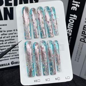 Nuevo Producto Lanzado, Polvo Mágico para <span class=keywords><strong>Uñas</strong></span> <span class=keywords><strong>con</strong></span> Efecto Espejo Degradado Azul <span class=keywords><strong>de</strong></span> <span class=keywords><strong>Dos</strong></span> Tonos - Hecho a Mano - Product Image 1