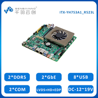 AMD Industrielles Mini-ITX-Motherboard Ryzen 5 7535HS 2 LAN DDR5 Max 64GB Dual HD 4K Display SATA3.0 M.2 NVME SSD