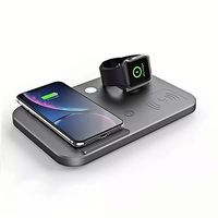 Chargeur sans fil en plastique 3 en 1 avec veilleuse et port USB doit utiliser l'adaptateur QC 3.0 Station de charge