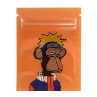 Quantité minimale de commande bas sac de pochette cosmétique imprimé personnalisé emballage avant transparent sacs zip-lock refermables brillants en mylar
