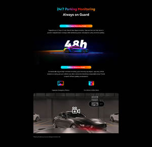 Caméra embarquée double objectif DDPAI N2 avec vision nocturne, écran tactile IPS, enregistreur vidéo WiFi 2,4 GHz et enregistrement en boucle - Product Image 2