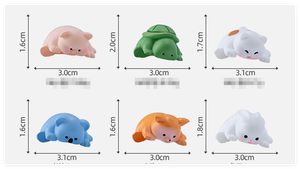 Figurine de dessin animé mignon créatif coloré art animal lapin fournitures résine artisanat pour la décoration de la maison bricolage cadeau accessoires ornement - Product Image 2