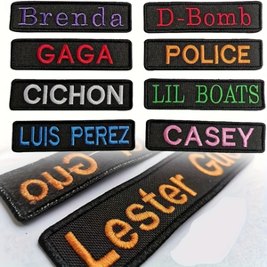 Insigne brodé personnalisé de tactique de crochet et de boucle, drapeau de moral, patchs à repasser pour vêtements - Product Image 3