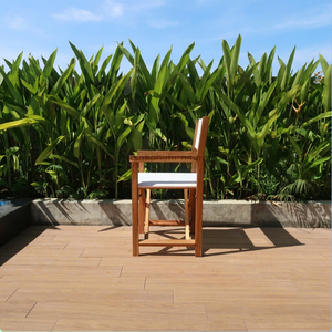 Chaise de directeur extérieur en bois d'acacia de style du Vietnam pour des événements de jardin Garden Park Hotel ou Villa-pour l'usage de salon ou de cuisine - Product Image 1