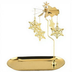 Romantic Gold Rotating Carousel Aroma Candle Tray Fragrance Candle Holder Home Living Room Tabletop Decor Ornament - Product Image 5