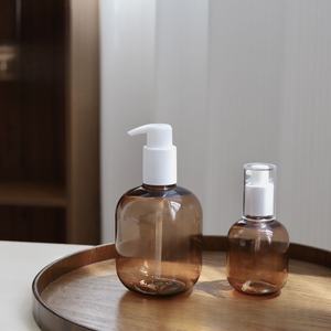 ขวดปั๊มน้ำ PET ขัดผิวทรงกลมหนา100-200มล. หรูหราสำหรับเครื่องสำอางครีมโลชั่นบำรุงผมตัวเครื่องจ่ายแบบเติมได้ - Product Image 2