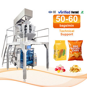 Máquina de envasado de bolsas para snacks de 3600 unidades/h para dulces de goma, patatas fritas, llenado, sellado y empaquetado. - Product Image 1