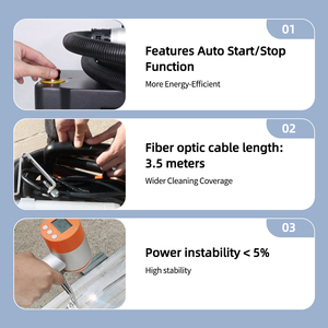 Pulse Laser Cleaning <b>Machine</b> Convenient to Move 200W 300W Power Air Cooling Portable Laser Cleaner - Product Image 2