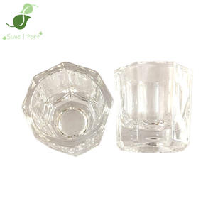 แก้วคริสตัลใสทรงแปดเหลี่ยมสำหรับทำเล็บมืออาชีพ SunelPort สำหรับใส่สี พาเลท แปรงล้าง และลายแกะสลักดอกไม้ - Product Image 1