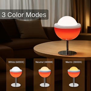Lámparas de Mesa Retro, Lámpara de Noche para Dormitorio, Lámpara de Salón con Forma de Tulipán Nórdico, Luz Ambiental con Brillo Regulable, Decoración para el Hogar - Product Image 4