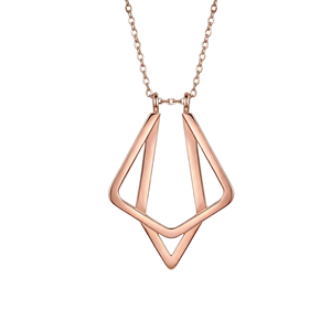 Kalung Penyangga Cincin Minimalis Segitiga Geometris Bahan Stainless Steel, Cocok untuk Menyimpan Cincin, Liontin Kalung Penahan Cincin - Product Image 3
